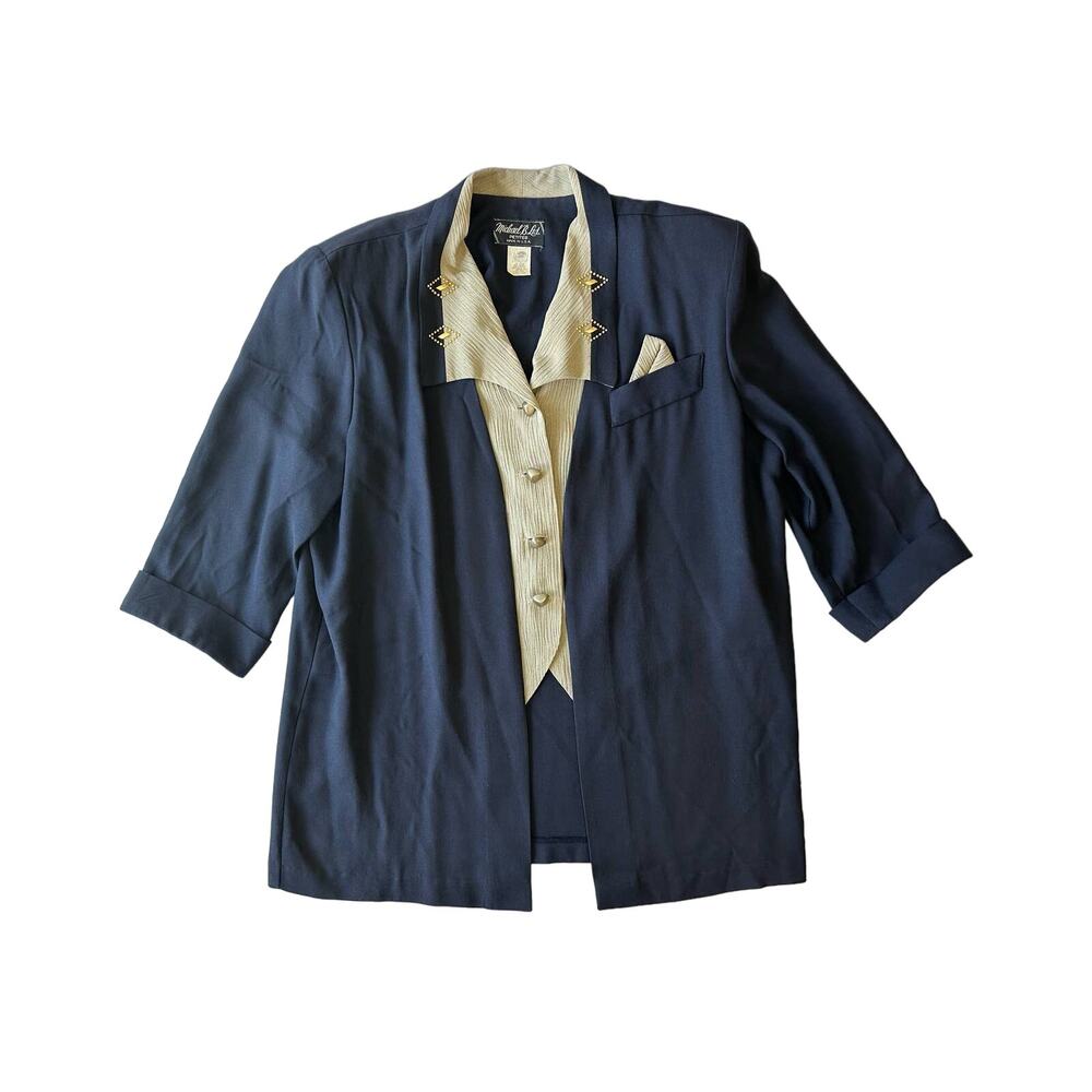 Vintage Michael B. Ltd Vest With Attached Blazer Size 16